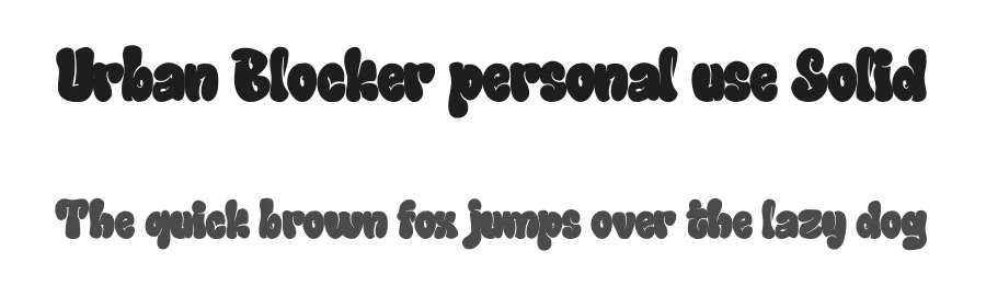 Urban Blocker personal use Solid by Donis Miftahudin — Display Font