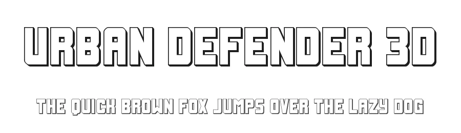 Urban Defender 3D by Daniel Zadorozny — Display Font