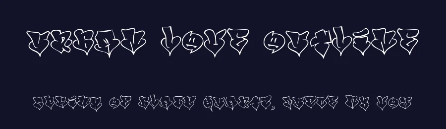 Urban Love Outline by Muhammad Panji, Ferbiya T, Farhan Ramadhan — Display Font — thumbnail 2