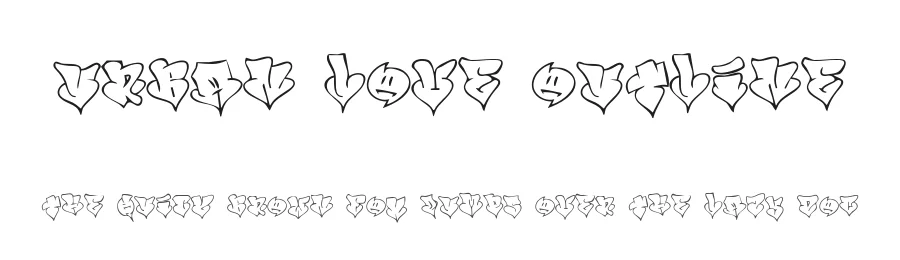 Urban Love Outline by Muhammad Panji, Ferbiya T, Farhan Ramadhan — Display Font