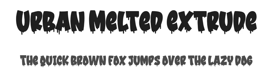 Urban Melted Extrude by Bangkit Tri Setiadi — Display Font
