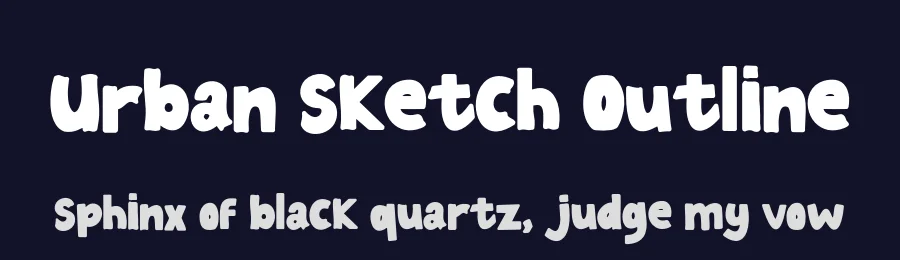 Urban Sketch Outline by Muhammad Darul Aqram — Display Font — thumbnail 2