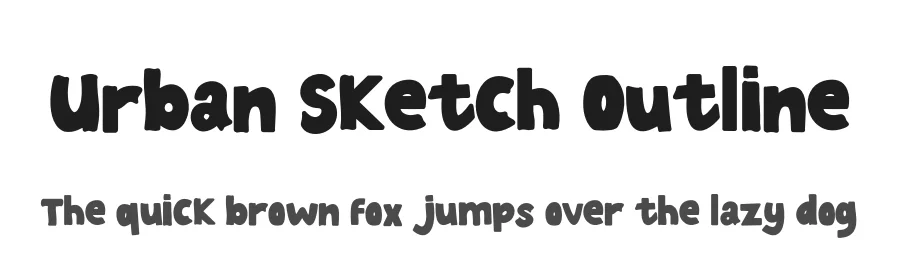 Urban Sketch Outline by Muhammad Darul Aqram — Display Font