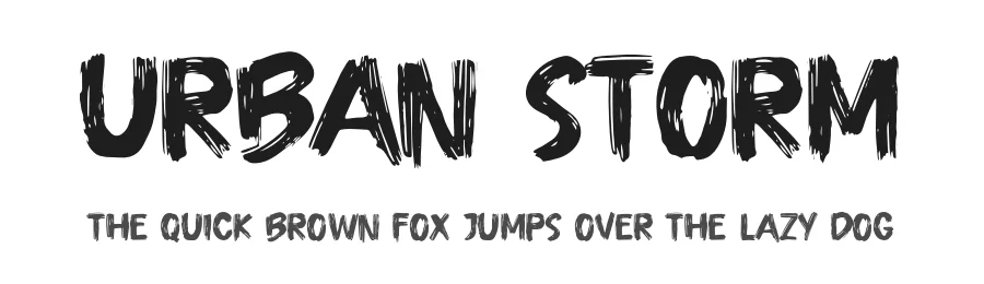 Urban Storm by Khurasan — Display Font