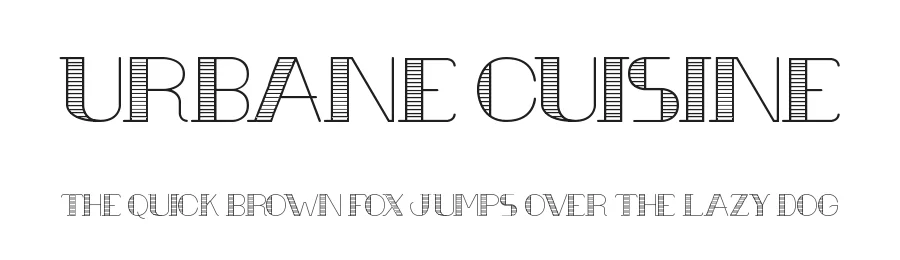 Urbane Cuisine by Chris Vile — Display Font