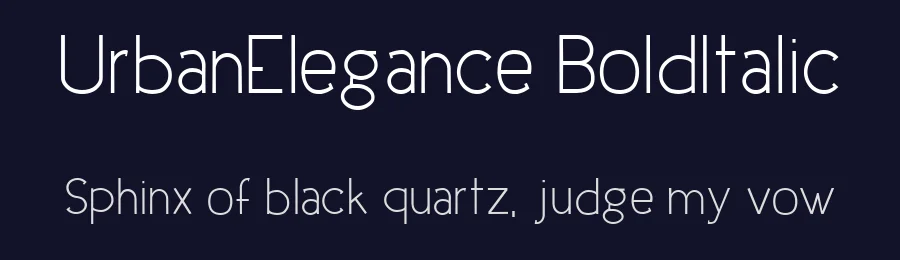 UrbanElegance BoldItalic by Jambo! — Sans Font — thumbnail 2