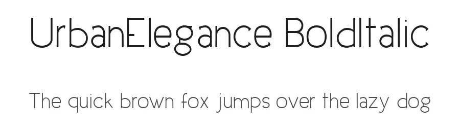 UrbanElegance BoldItalic by Jambo! — Sans Font