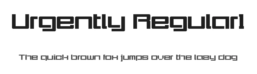 Urgently Regular1 by Andrew McCluskey — Display Font