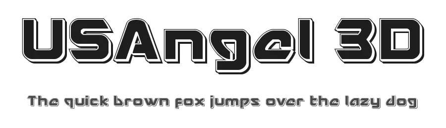 USAngel 3D by Daniel Zadorozny — Display Font