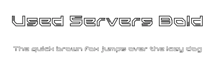 Used Servers Bold — Display Font