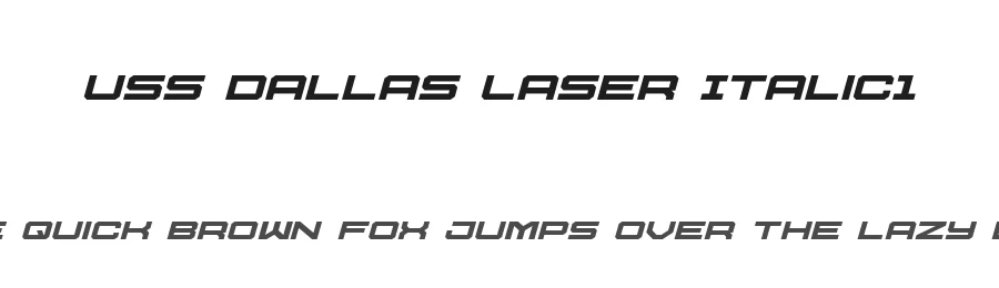 USS Dallas Laser Italic1 by Daniel Zadorozny — Display Font