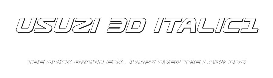 Usuzi 3D Italic1 by Daniel Zadorozny — Display Font