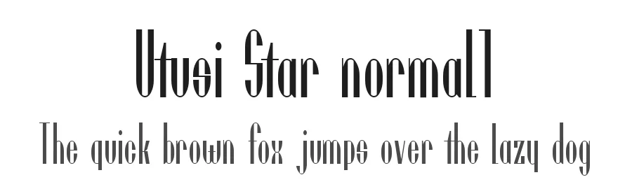 Utusi Star normal1 — Display Font