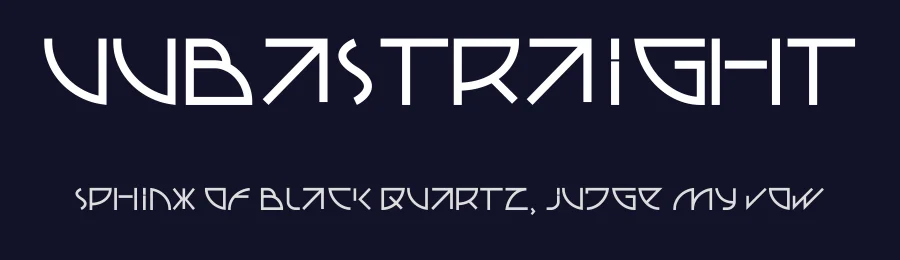 UUBAStraight — Display Font — thumbnail 2