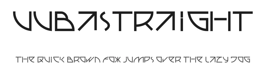 UUBAStraight — Display Font