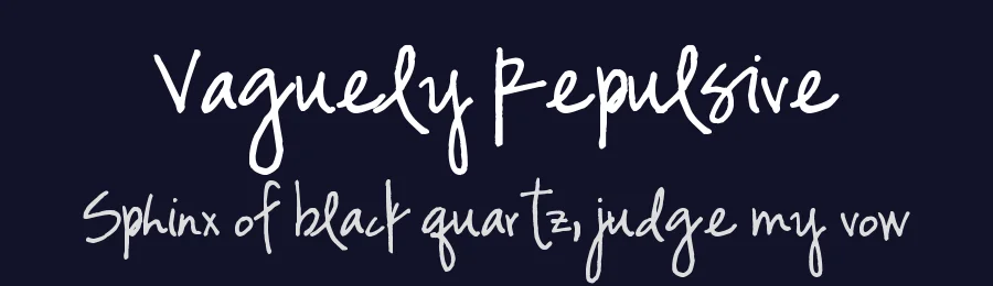 Vaguely Repulsive — Display Font — thumbnail 2