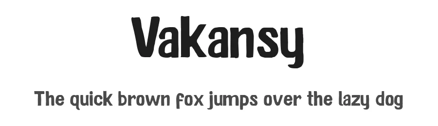 Vakansy by Mohammad Azmil Bahar — Display Font
