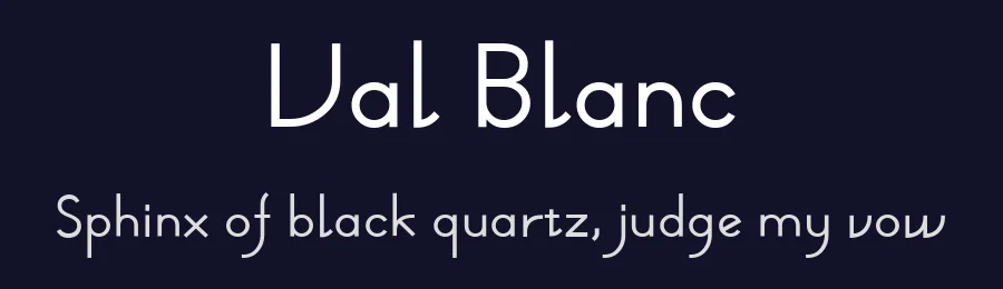 Val Blanc — Display Font — thumbnail 2