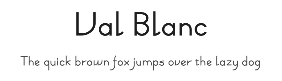 Val Blanc — Display Font