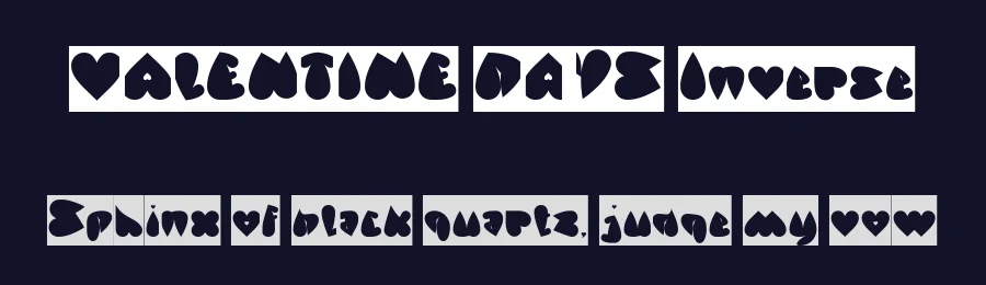 VALENTINE DAYS Inverse by http://www.dafont.com/wino-s-kadir.d2209 — Display Font — thumbnail 2