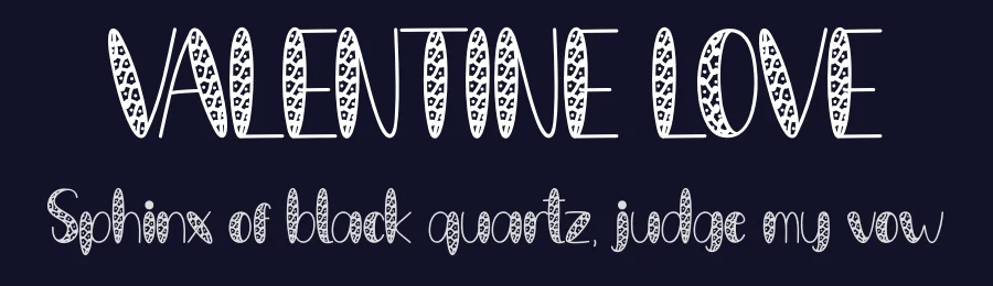 VALENTINE LOVE — Display Font — thumbnail 2