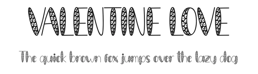 VALENTINE LOVE — Display Font