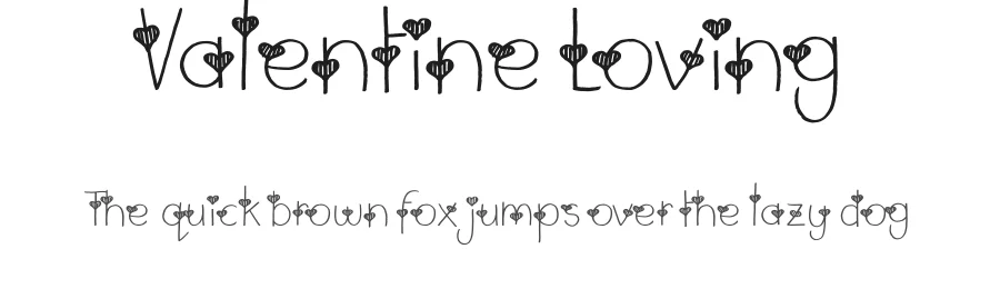 Valentine Loving by Jonathan S Harris — Display Font