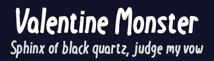 Valentine Monster — Display Font — thumbnail 2