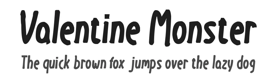 Valentine Monster — Display Font