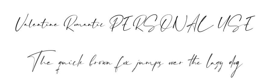Valentine Romantic PERSONAL USE by Kong Font — Display Font