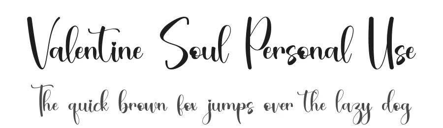 Valentine Soul Personal Use by Alif Ryan Zulfikar — Display Font