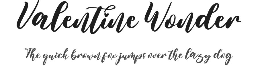 Valentine Wonder by Aldedesign 2020 (Alde Saputro) — Display Font