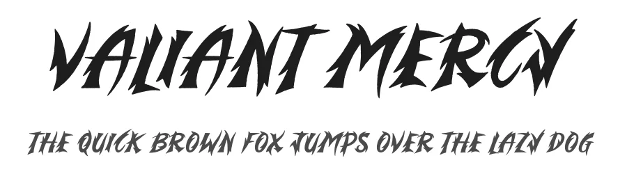 Valiant Mercy by Jonathan S. Harris — Display Font