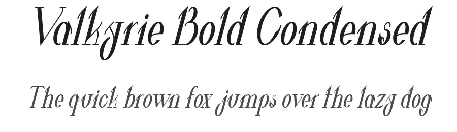 Valkyrie Bold Condensed by Hendrick Rolandez — Display Font
