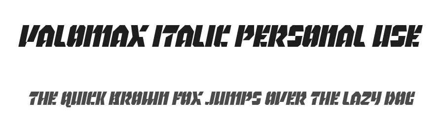 Valomax Italic Personal Use by Muhammad Afif Ersya — Display Font