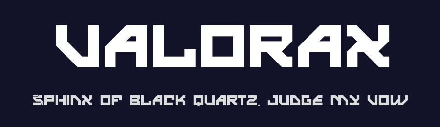 valorax by YUDISTIRA — Display Font — thumbnail 2