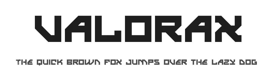 valorax by YUDISTIRA — Display Font