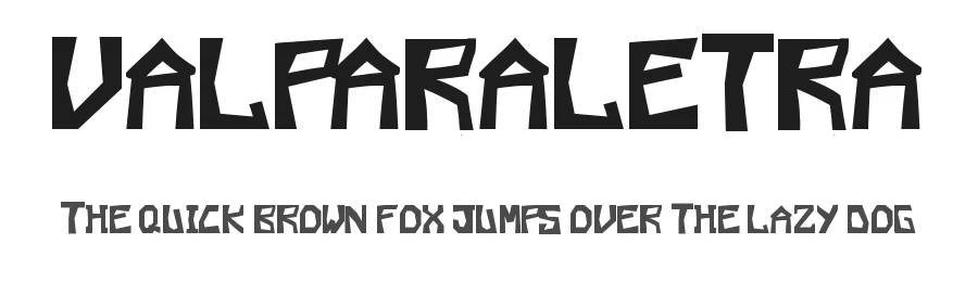 valparaletra — Display Font