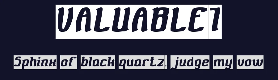 VALUABLE1 by http://www.dafont.com/wino-s-kadir.d2209 — Display Font — thumbnail 2
