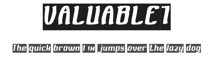 VALUABLE1 by http://www.dafont.com/wino-s-kadir.d2209 — Display Font