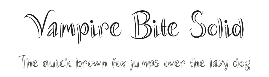 Vampire Bite Solid by Misti's Fonts — Display Font