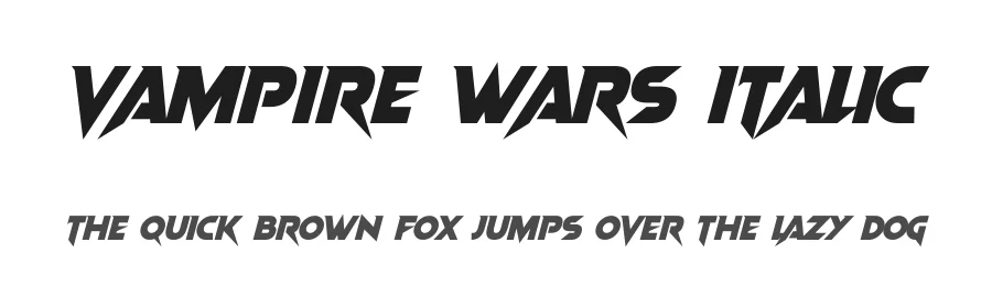 Vampire Wars Italic — Display Font