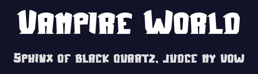 Vampire World — Display Font — thumbnail 2