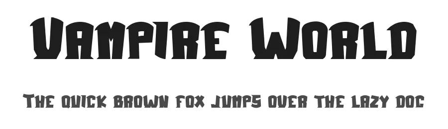 Vampire World — Display Font