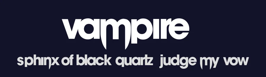 vampire1 — Display Font — thumbnail 2
