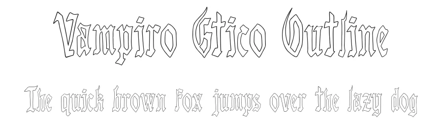 Vampiro Gtico Outline by http://www.woodcutter.es — Display Font