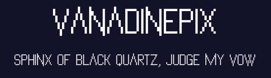 VanadinePix — Display Font — thumbnail 2