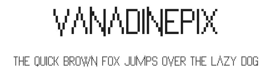 VanadinePix — Display Font