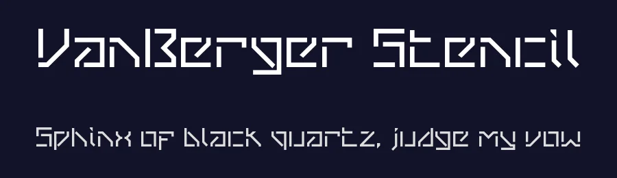 VanBerger Stencil by Jonathan Hill — Display Font — thumbnail 2