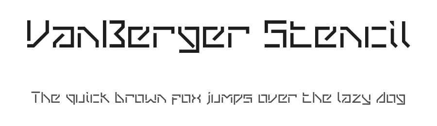 VanBerger Stencil by Jonathan Hill — Display Font